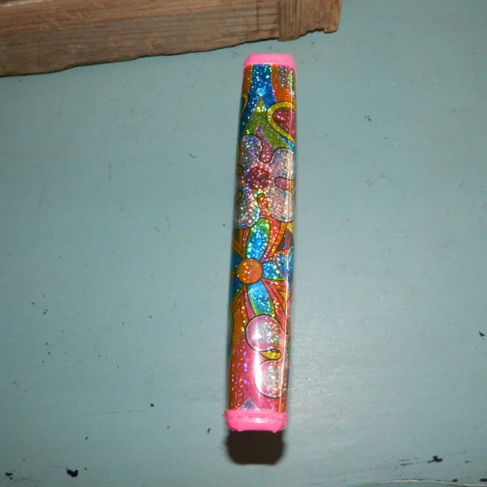 Vintage Y2K Lisa Frank Glitter Groovy Love Zip Planner Organizer RARE